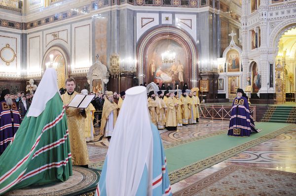Хиротония. 1 января 2012 года. Храм Христа Спасителя. Фото www.patriarchia.ru 