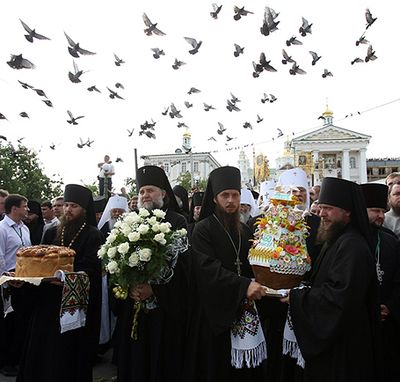 Встреча Патриарха в Почаевской Лавре. www.patriarchia.ru